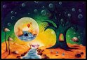 Am Anfang war der Gedanke; Gouache und Aquarellstifte auf Aquarellpapier;
60 x 42 cm
